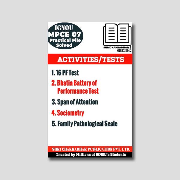 IGNOU MPCL 007 Practical File IGNOU MAPC Practical (MA Psychology 1st Year) Soft-Copy Product-2